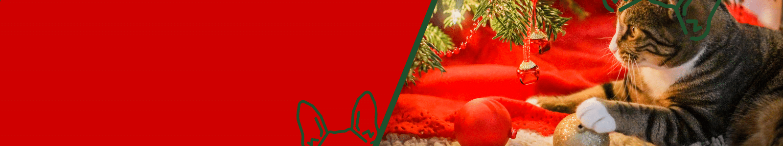 Banner, cat Christmas toys.