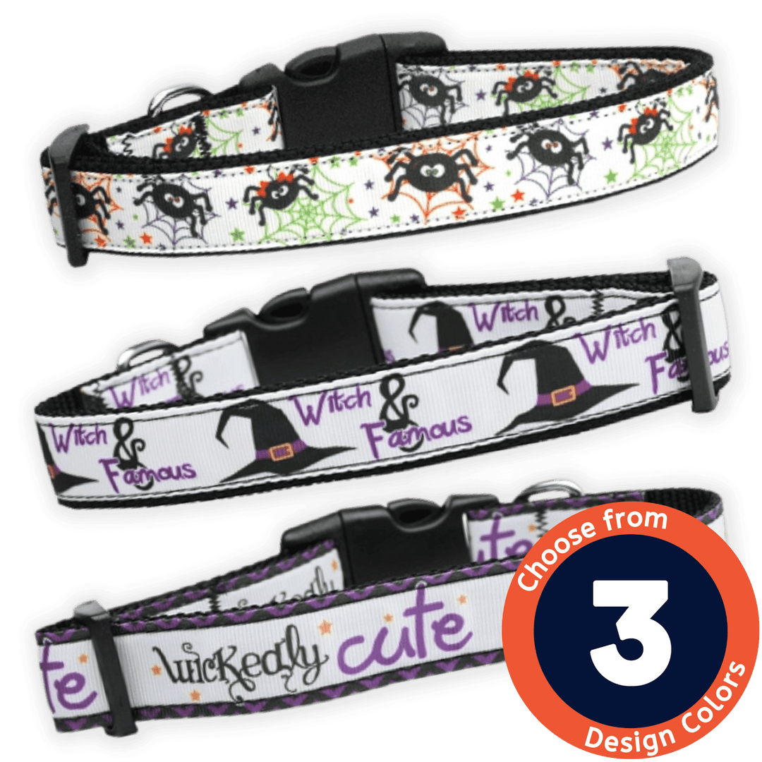 USA Made Nylon Cat Collar - Spooky Fun Collection