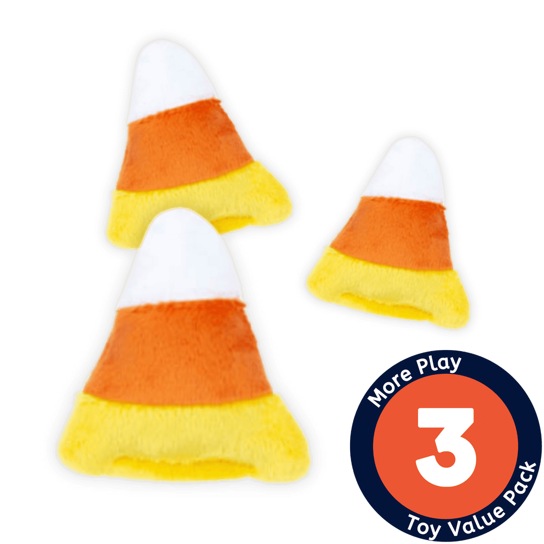 Halloween Collection - USA Made Cat Toy - Crazy Candy Corn - 3 Pack