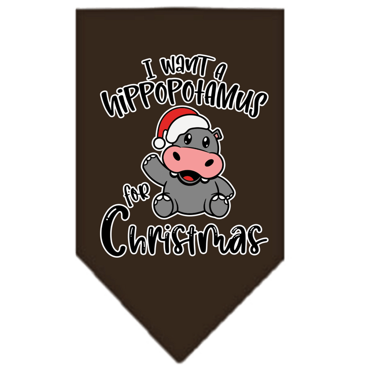 Christmas Collection - USA Printed Bandana - I Want a Hippopotamus