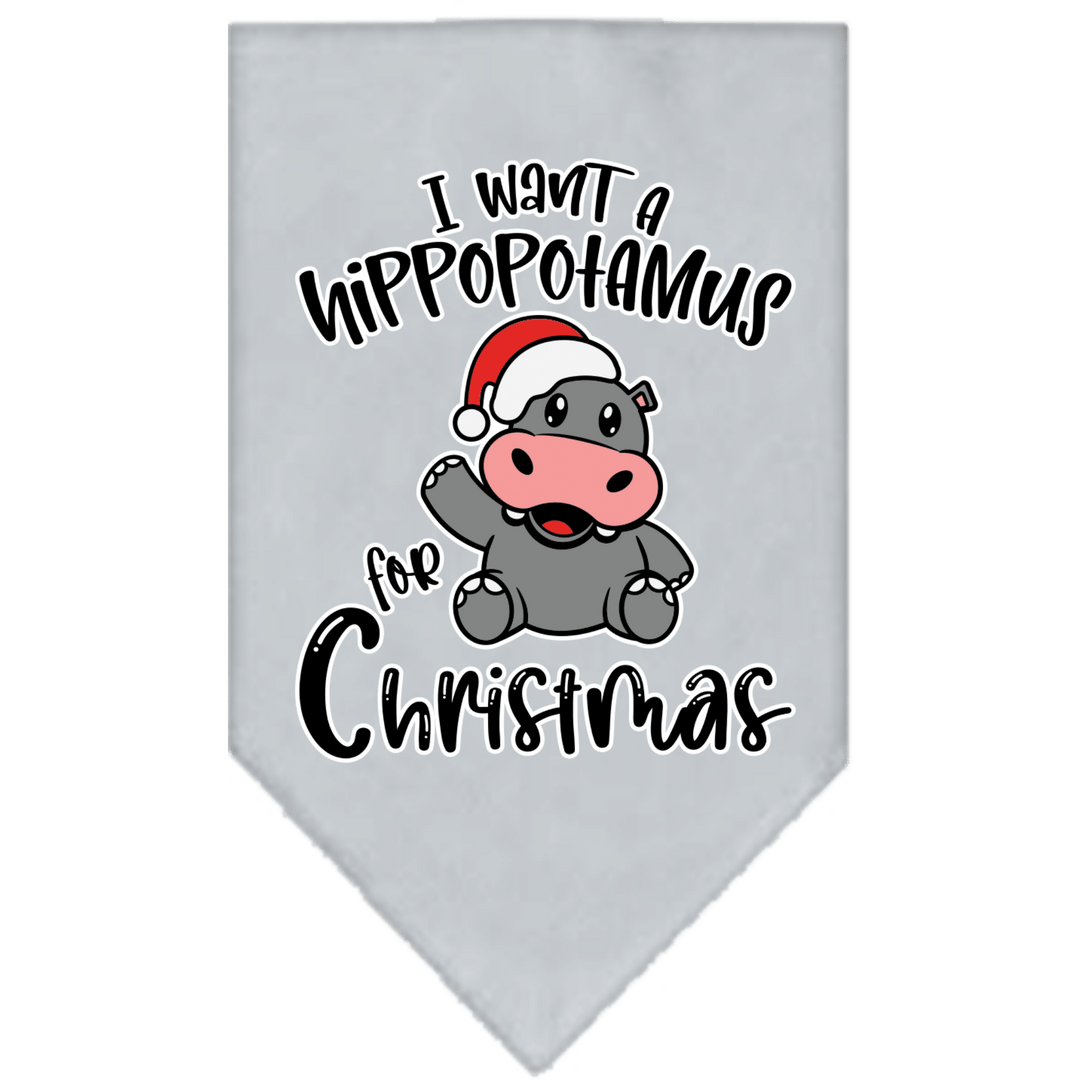 Christmas Collection - USA Printed Bandana - I Want a Hippopotamus