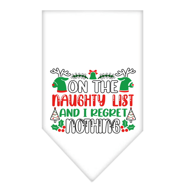 Christmas Collection - USA Printed Bandana - Naughty List... No Regrets