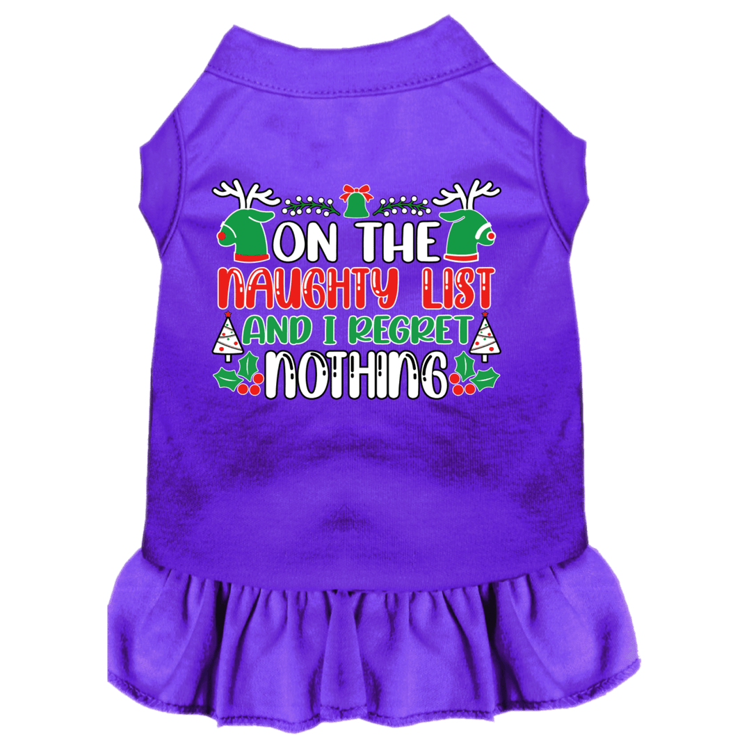 Christmas Collection - USA Printed Pet Dress - Naughty List... No Regrets