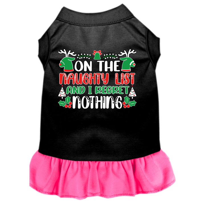 Christmas Collection - USA Printed Pet Dress - Naughty List... No Regrets