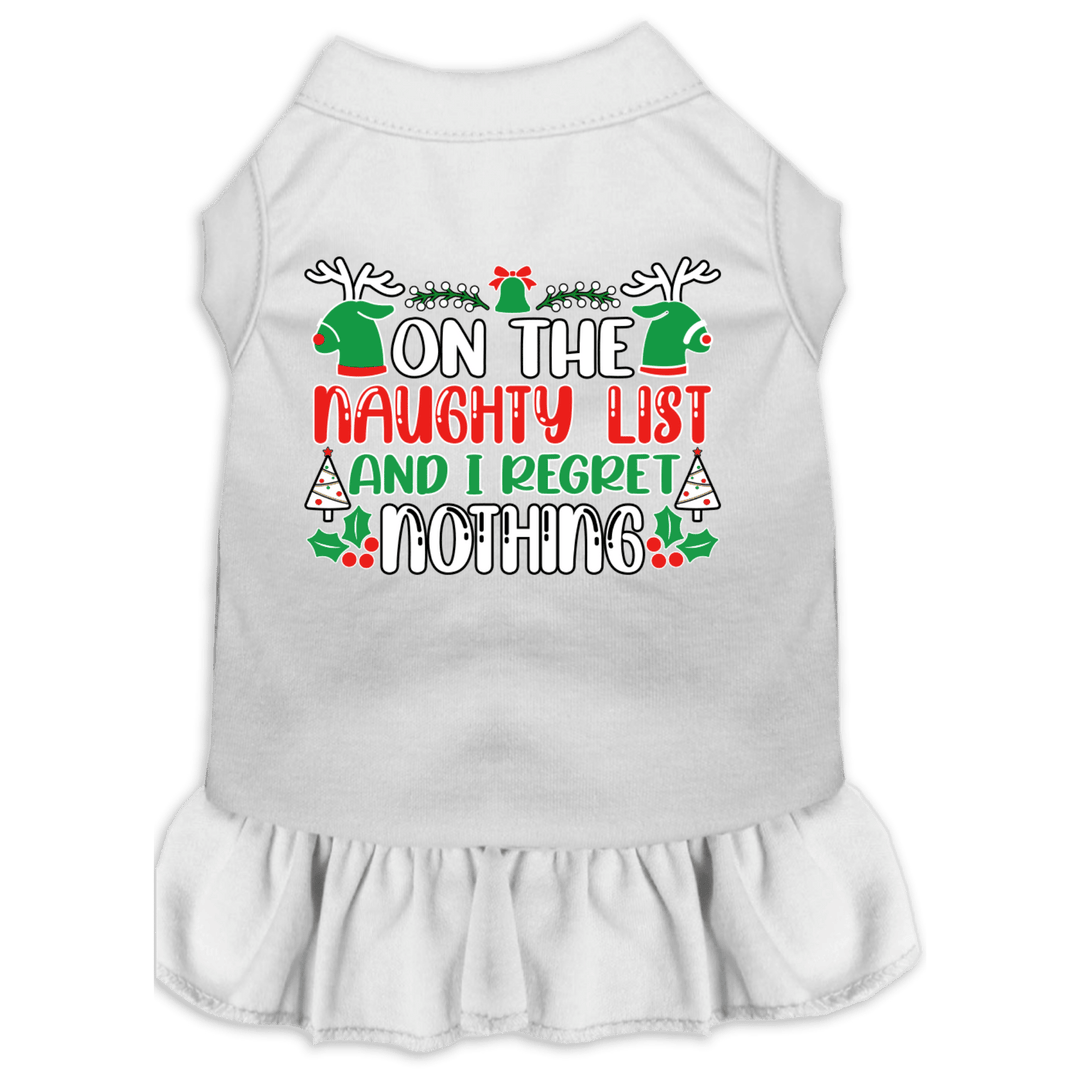 Christmas Collection - USA Printed Pet Dress - Naughty List... No Regrets