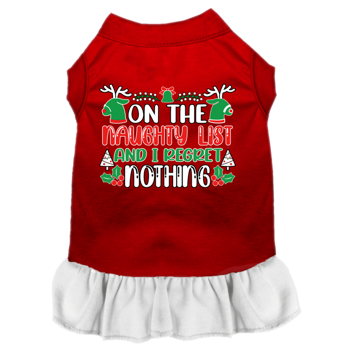 Christmas Collection - USA Printed Pet Dress - Naughty List... No Regrets
