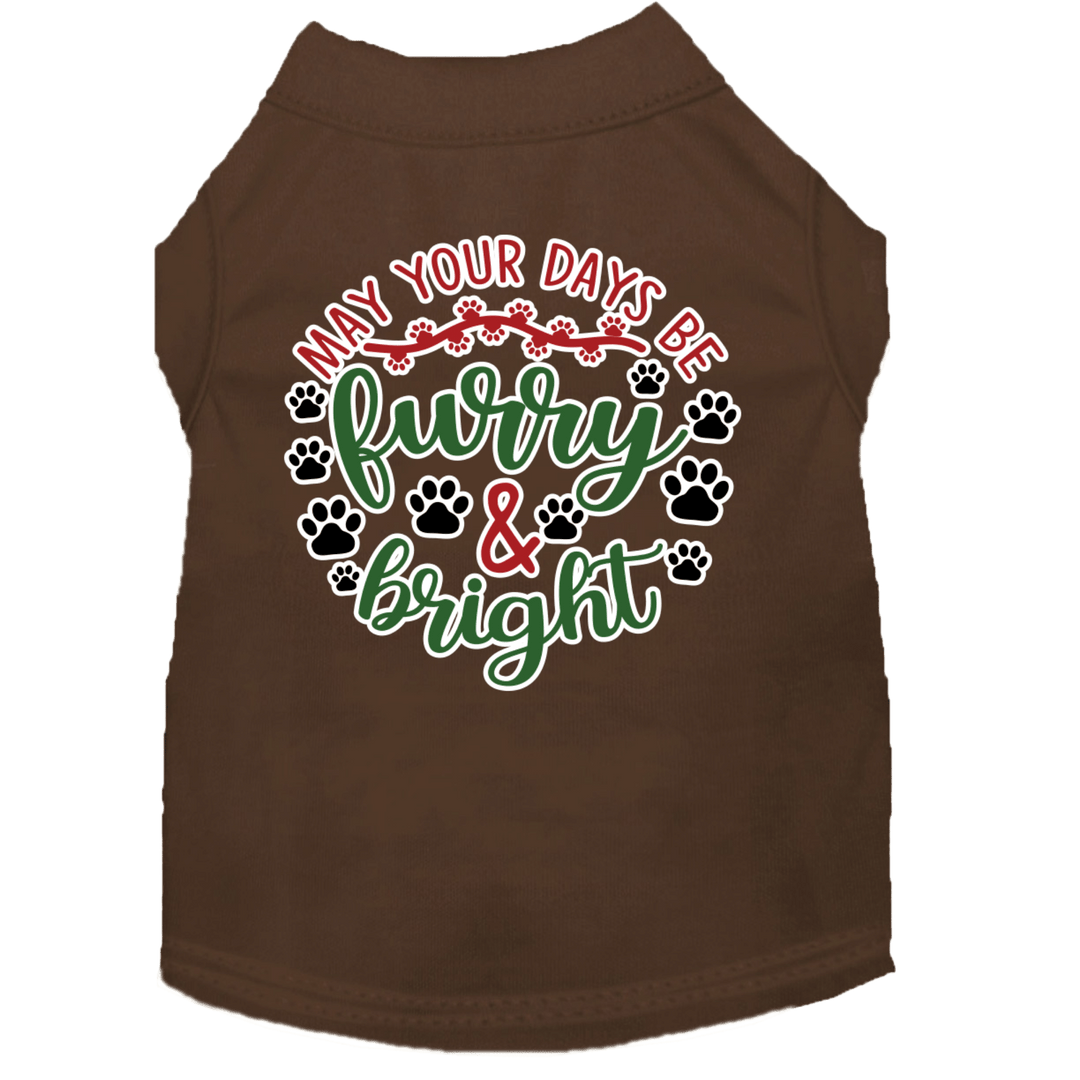 Christmas Collection - USA Printed Pet Costume T-Shirt - Furry & Bright