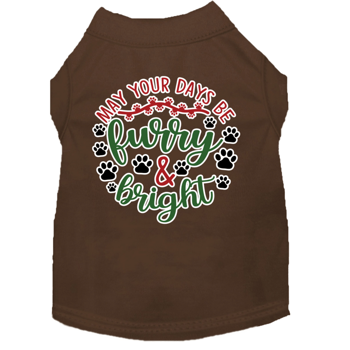 Christmas Collection - USA Printed Pet Costume T-Shirt - Furry & Bright