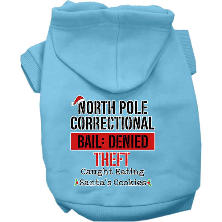 Christmas Collection - USA Printed Pet Hoodie - North Pole Correctional