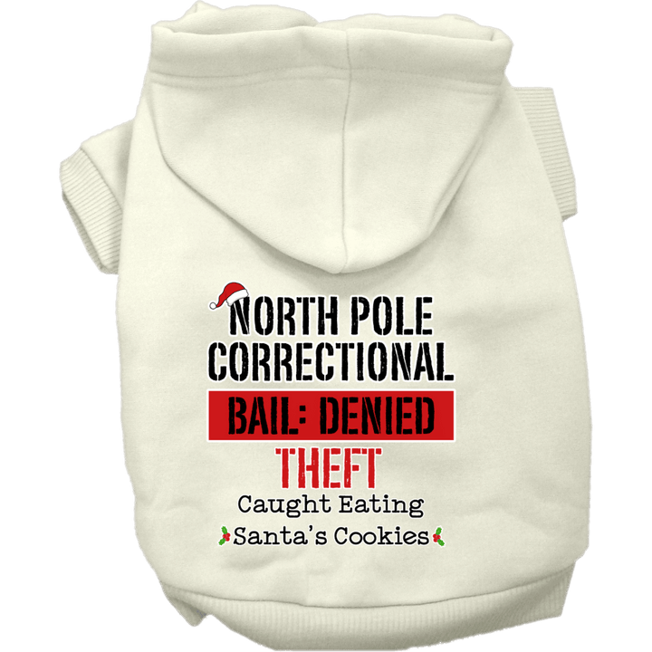 Christmas Collection - USA Printed Pet Hoodie - North Pole Correctional