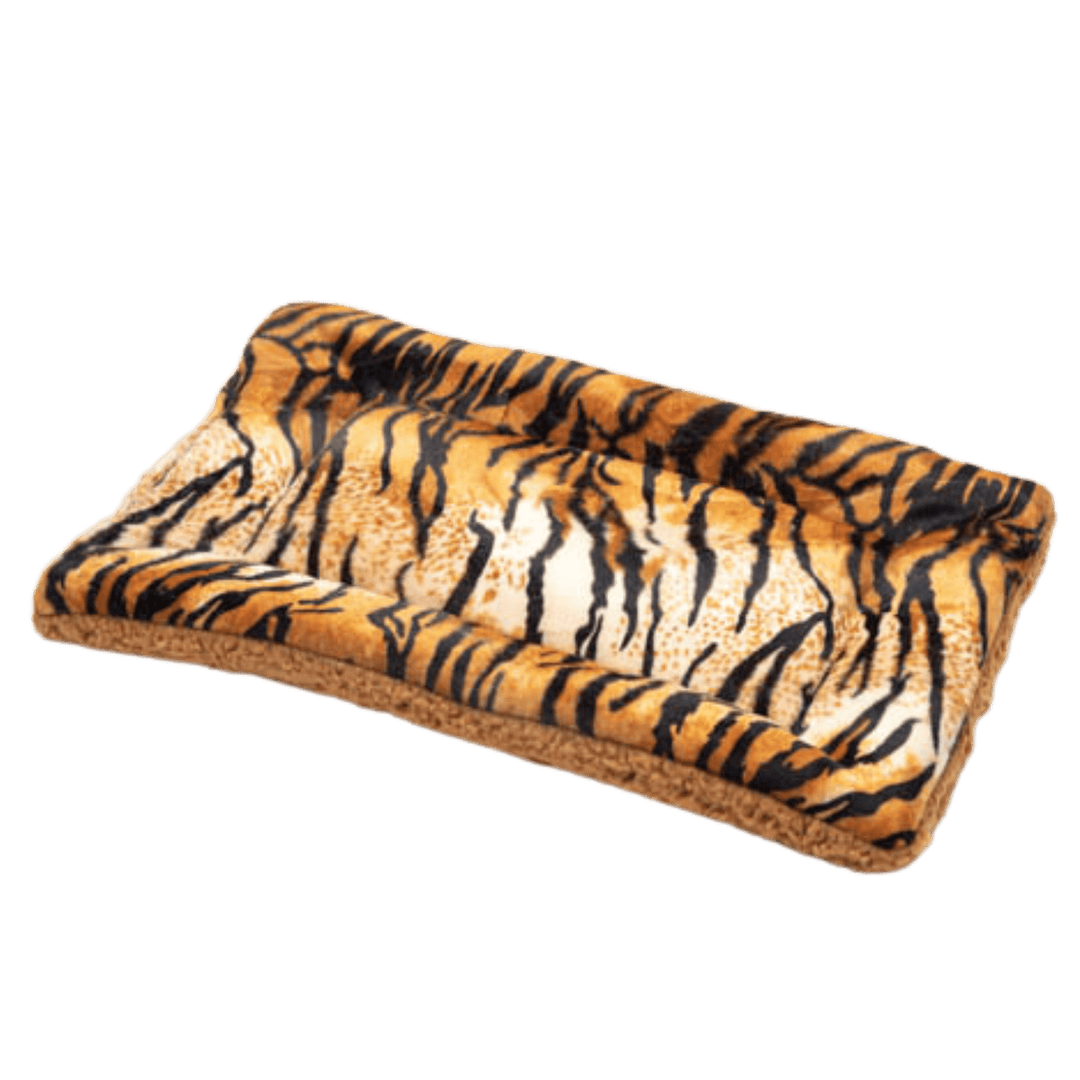 USA Made Pet Bed - Premium Handcrafted Bed for Dogs + Cats - Tiger Print
