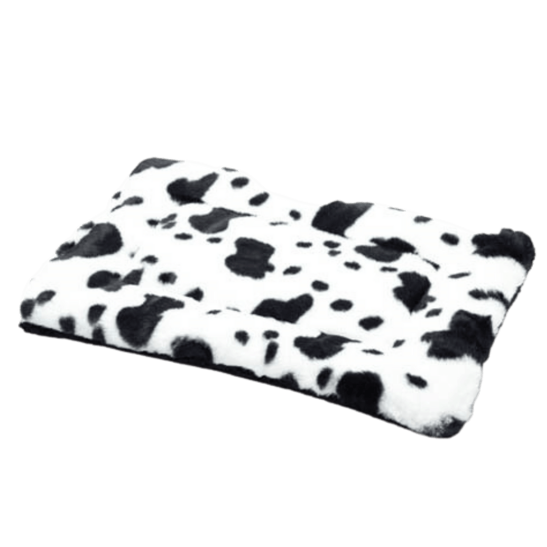 USA Made Pet Bed - Premium Handcrafted Bed for Dogs + Cats - Black Cow Fur