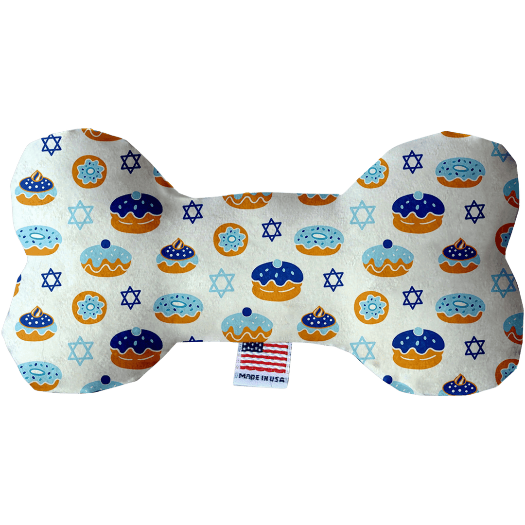 Hanukkah Collection - USA Made Plush Bone Dog Toy - Hanukkah Treats
