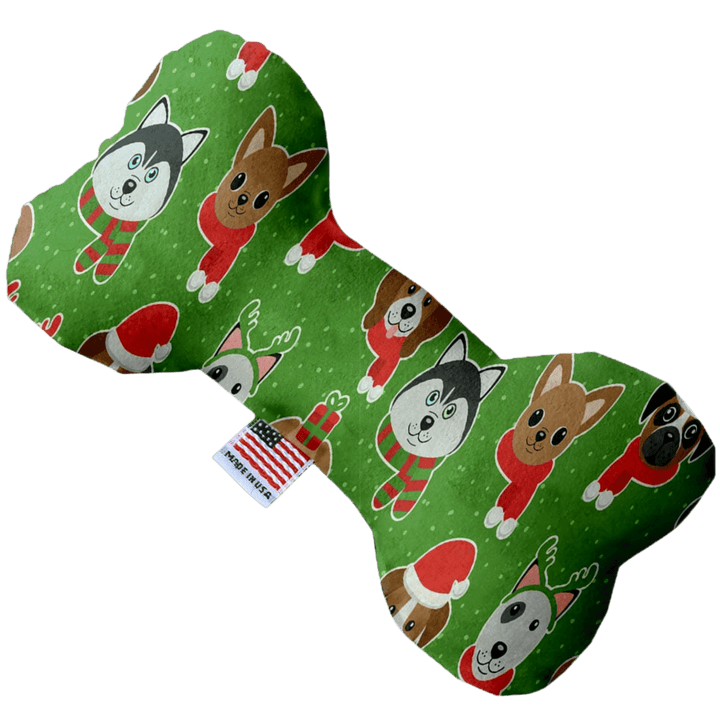 Christmas Collection - USA Made Dog Toy - Push, Canvas, or Stuffing Free - Holiday Pups