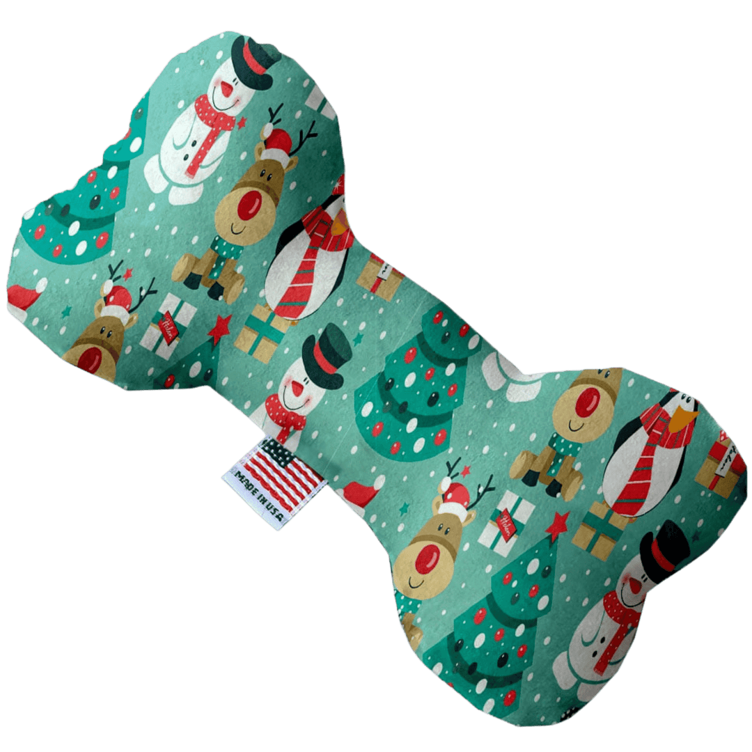 Christmas Collection - USA Made Dog Toy - Push, Canvas, or Stuffing Free - Christmas Friends