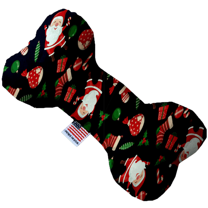 Christmas Collection - USA Made Dog Toy - Push, Canvas, or Stuffing Free - Santa Party