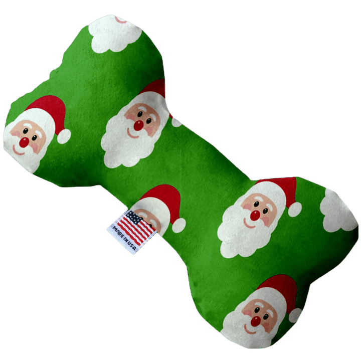 Christmas Collection - USA Made Dog Toy - Push, Canvas, or Stuffing Free - Happy Santa