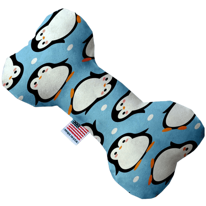 Christmas Collection - USA Made Dog Toy - Push, Canvas, or Stuffing Free - Penguin Fun
