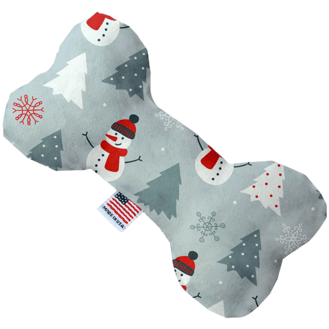 Christmas Collection - USA Made Dog Toy - Push, Canvas, or Stuffing Free - Snowman Magic