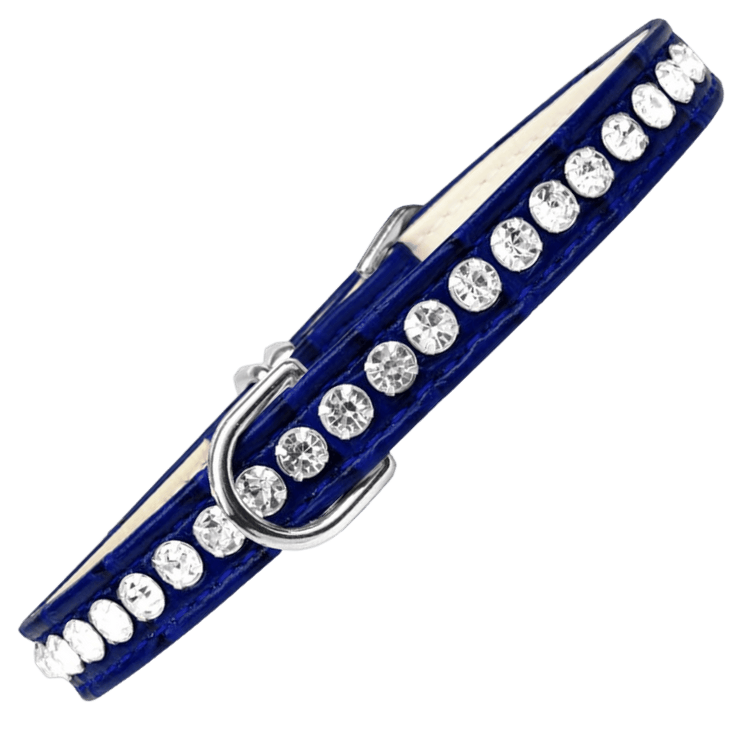 1 Row Rhinestone Bling Small Breed Dog + Cat Collar - Assorted Colors