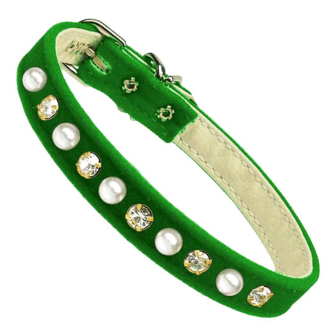 Christmas Collection - USA Made Velvet Bling Collar - Small Dog or Cats
