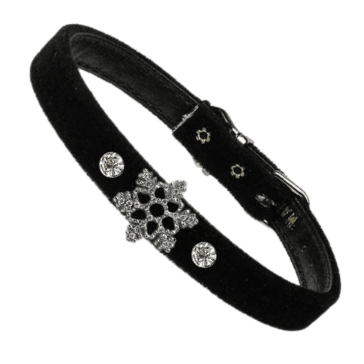 Christmas Collection - USA Made Charm Dog Collar - Holiday Snowflakes