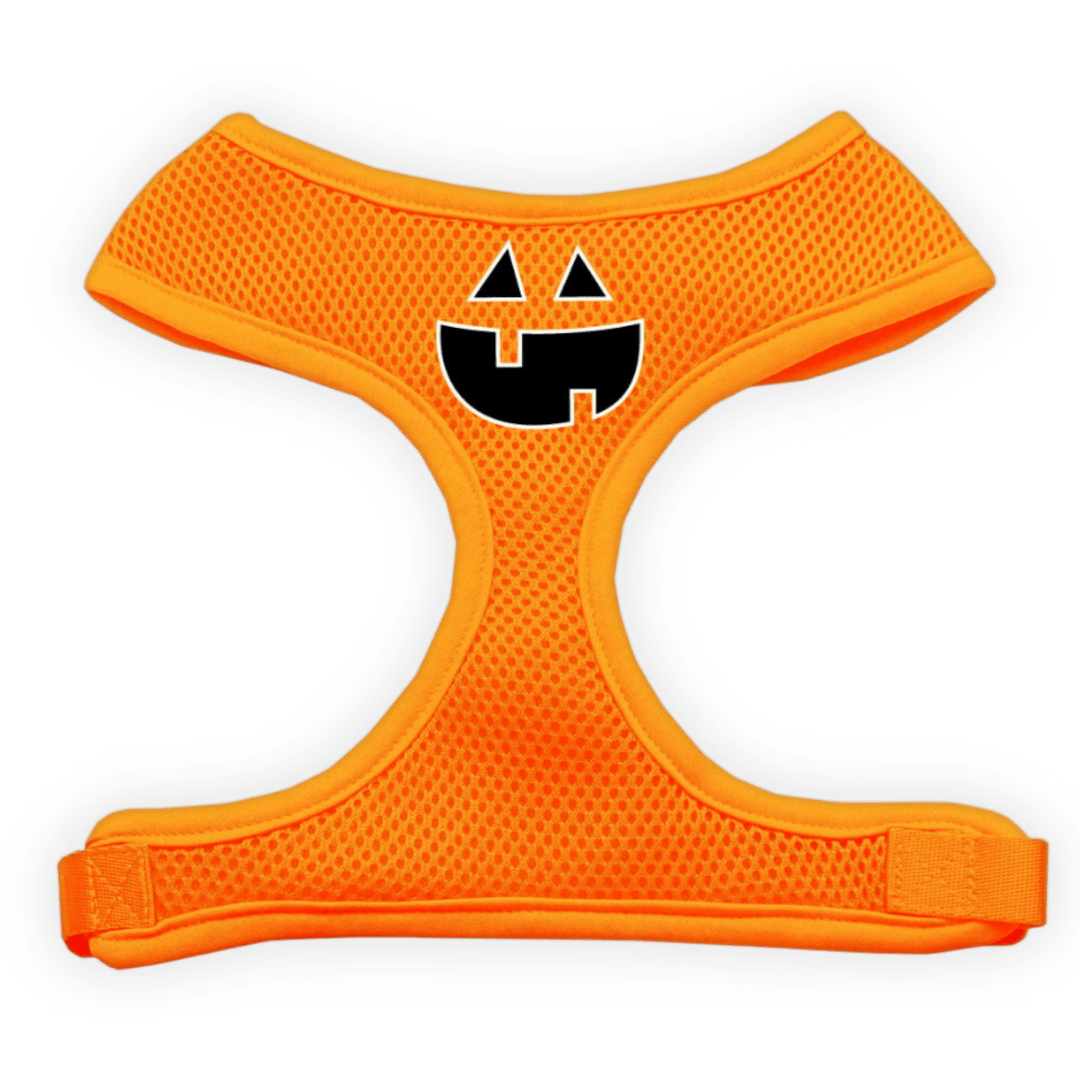 Halloween Collection - USA Printed Mesh Dog Harness - Pumpkin Face