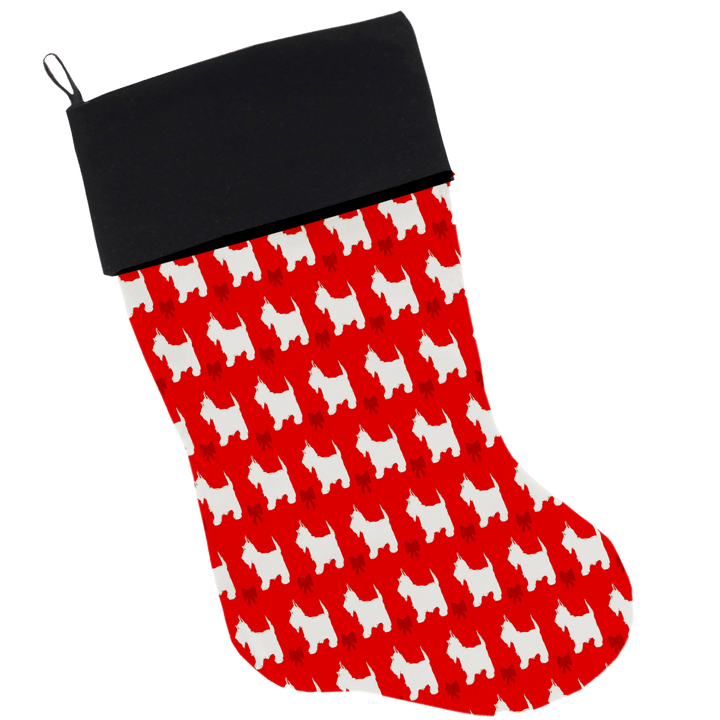 Christmas Collection  - USA Made Stocking - Holiday Westies