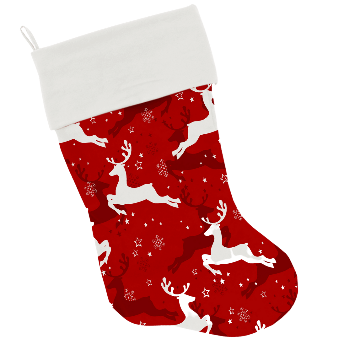 Christmas Collection  - USA Made Stocking - Prancing Reindeer