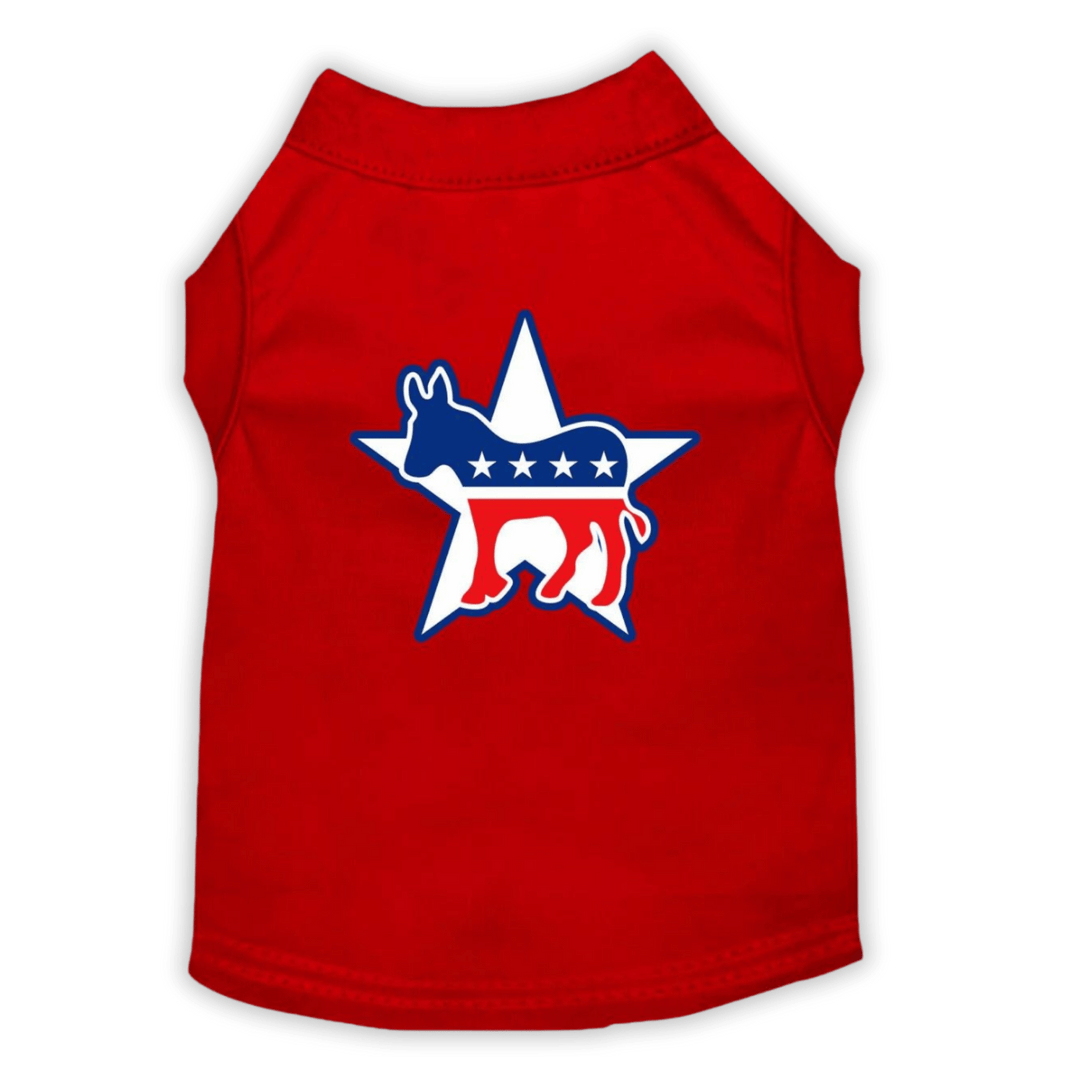 USA Printed Pet T-Shirt - Democrat - Assorted Colors