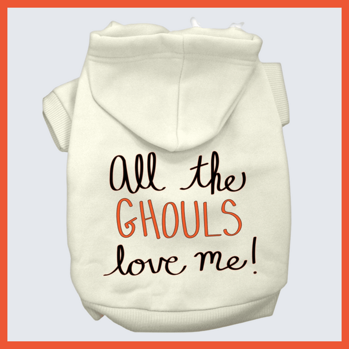 Halloween Collection - USA Printed Pet Hoodie - Ghouls Love Me - Assorted Colors