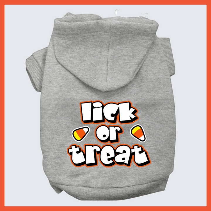 Halloween Collection - USA Printed Pet Hoodie - Lick or Treat - Assorted Colors