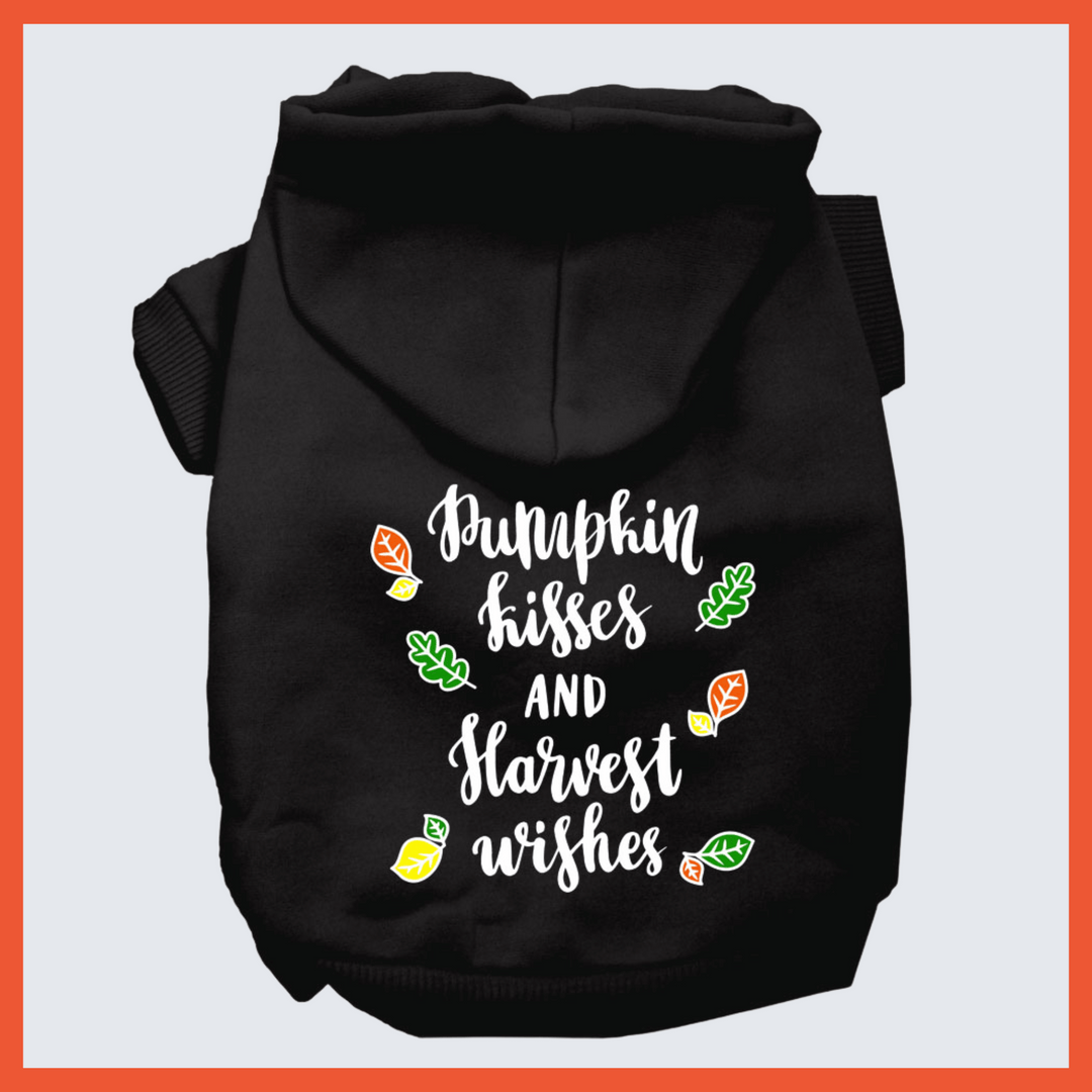 Halloween Collection - USA Printed Pet Hoodie - Pumpkin Kisses - Assorted Colors