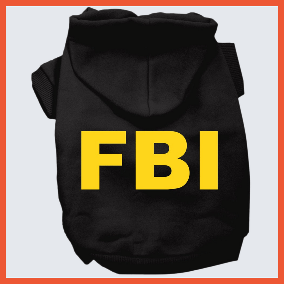 USA Printed Pet Costume Hoodie - FBI