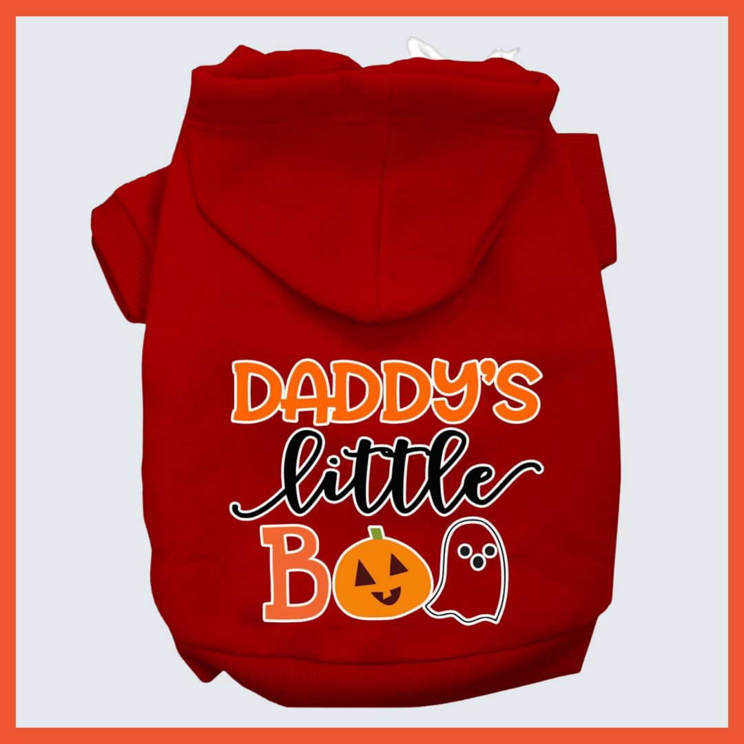 Halloween Collection - USA Printed Pet Hoodie - Daddy's Boo - Assorted Colors