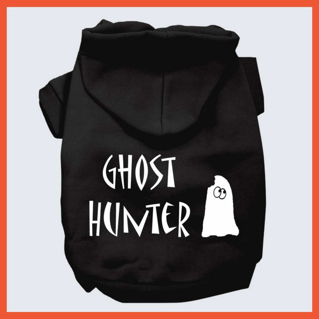Halloween Collection - USA Printed Pet Hoodie - Ghost Hunter - Assorted Colors