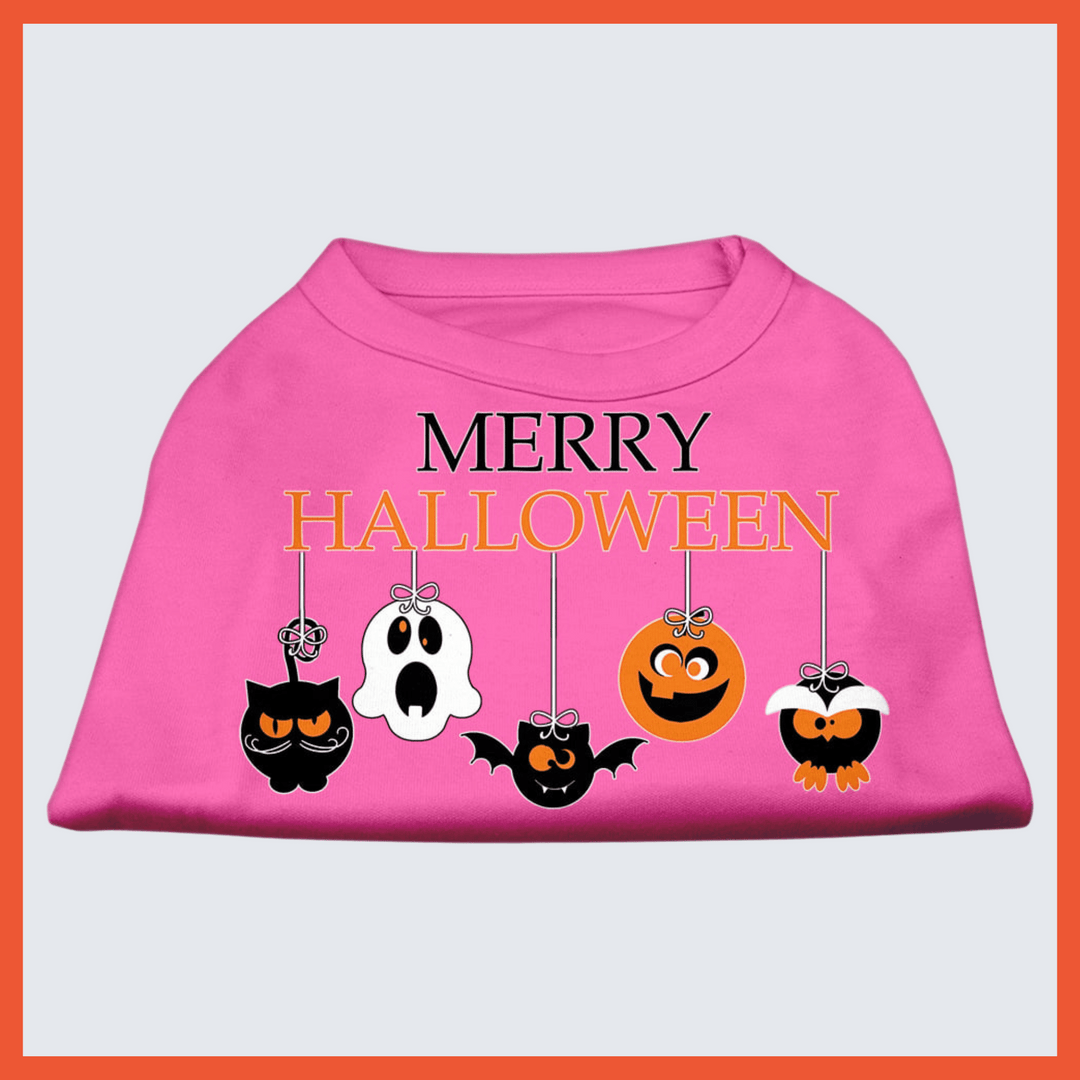 Halloween Collection - USA Printed Pet T-Shirt - Happy Halloween - Assorted Colors