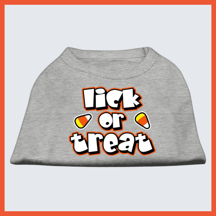Halloween Collection - USA Printed Pet T-Shirt - Lick or Treat - Assorted Colors