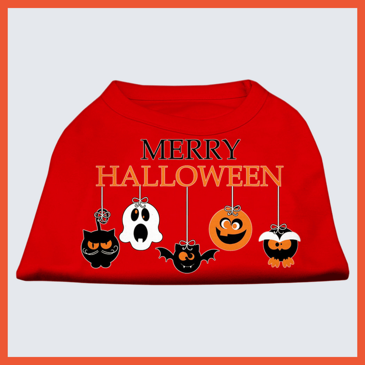Halloween Collection - USA Printed Pet T-Shirt - Happy Halloween - Assorted Colors