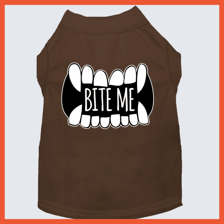 Halloween Collection - USA Printed Pet T-Shirt - Bite Me - Assorted Colors