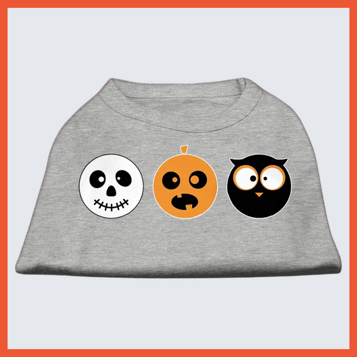 Halloween Collection - USA Printed Pet T-Shirt - Spooky Trio - Assorted Colors