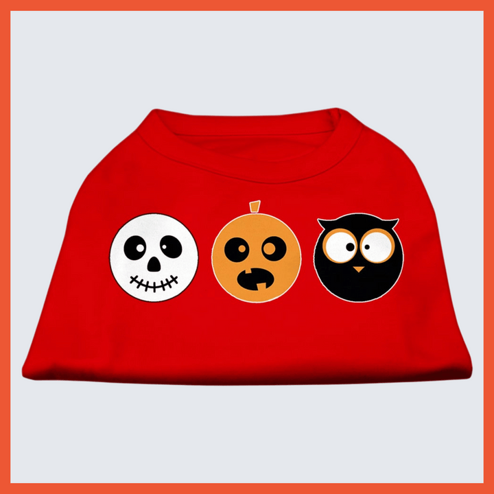 Halloween Collection - USA Printed Pet T-Shirt - Spooky Trio - Assorted Colors