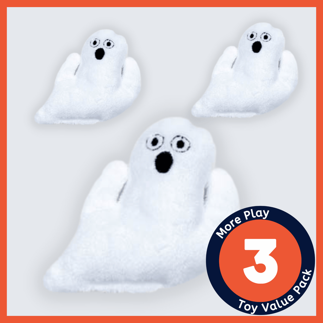 Halloween Collection - USA Made Dog Toy - Gary the Ghost - 3 Pack