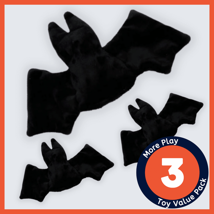 Halloween Collection - USA Made Dog Toy - Bob the Bat - 3 Pack
