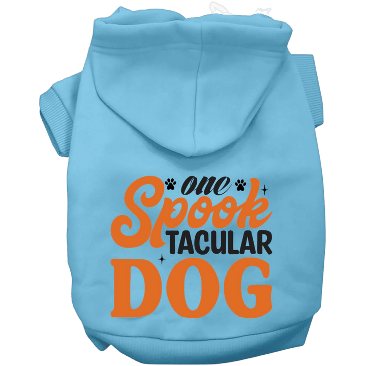 Product image, USA printed dog or cat Halloween hoodie. 