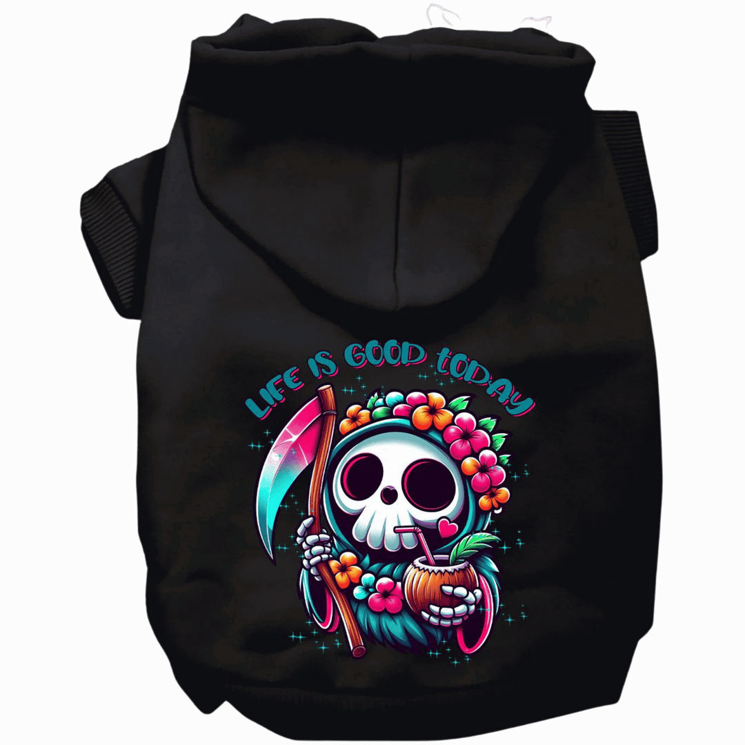 USA Printed Pet Hoodie - Tropical Grim Reaper