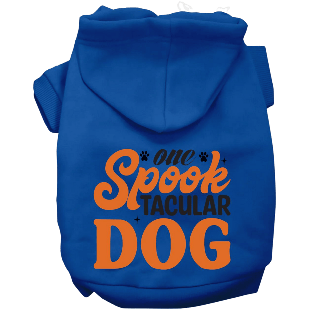 Product image, USA printed dog or cat Halloween hoodie. 