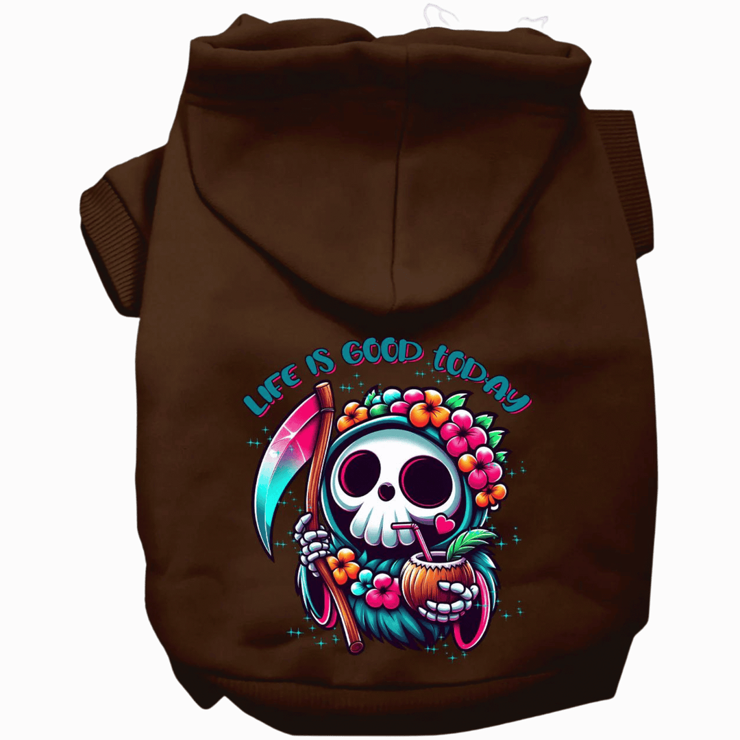 USA Printed Pet Hoodie - Tropical Grim Reaper