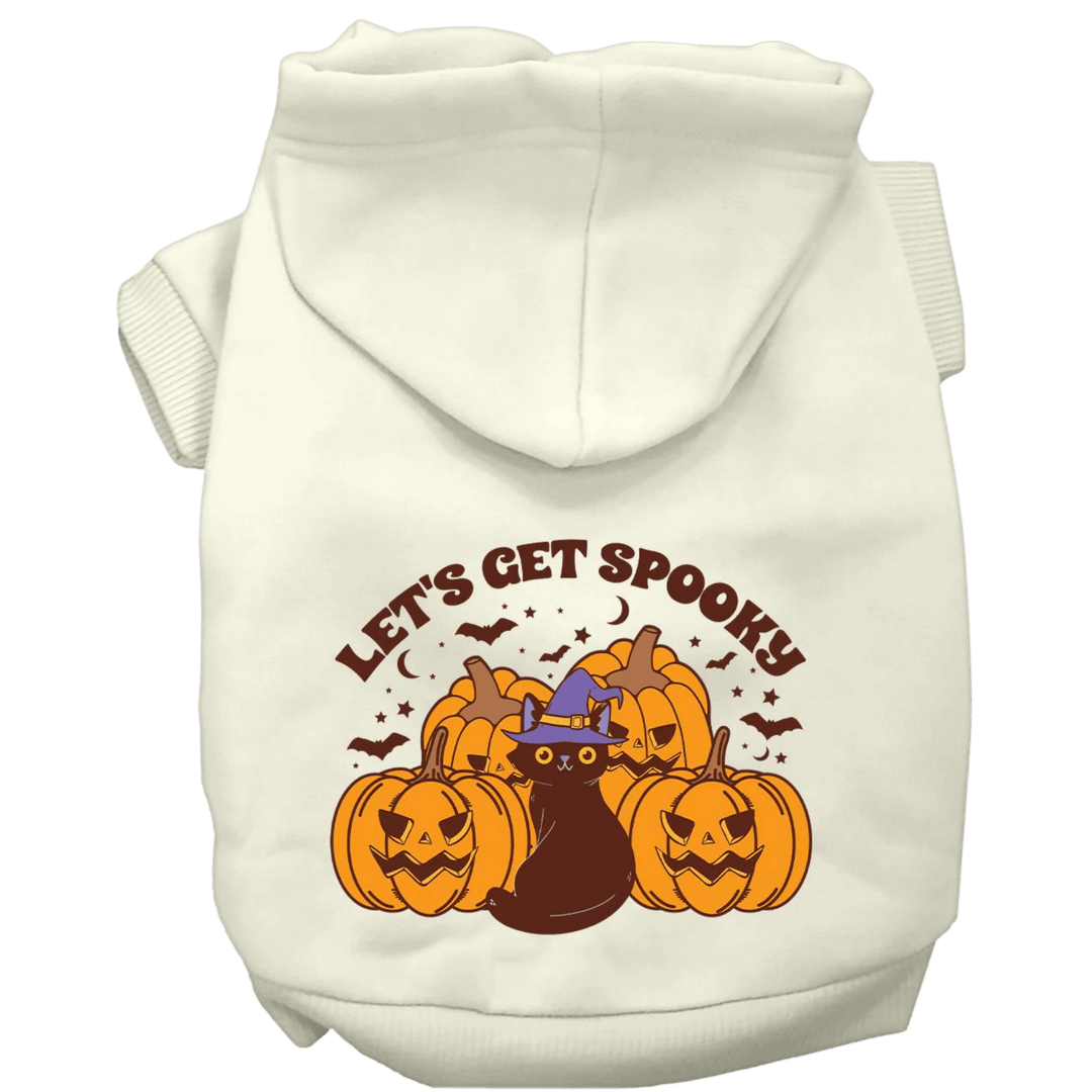 Product image, USA printed dog or cat Halloween hoodie. 