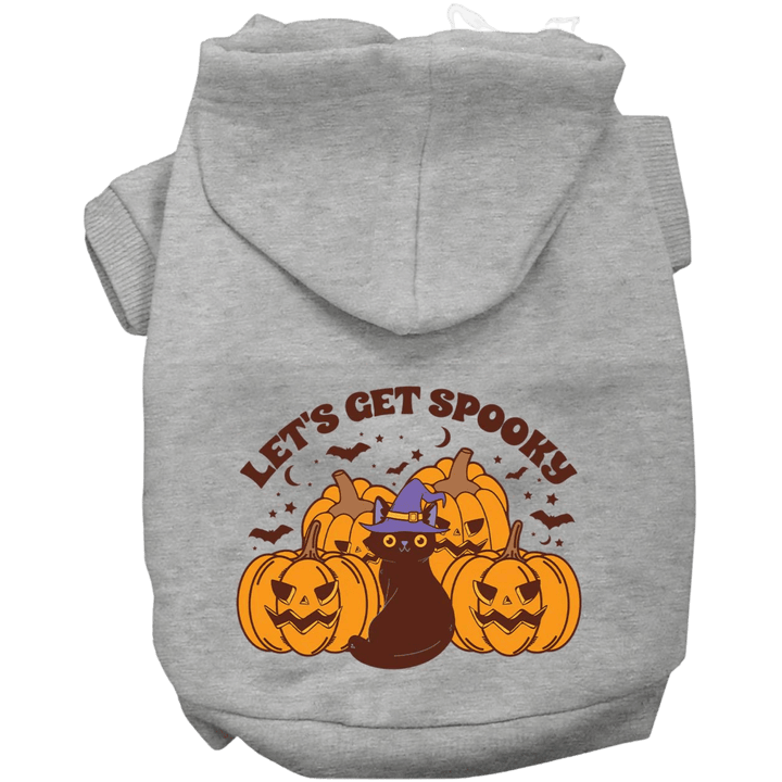 Product image, USA printed dog or cat Halloween hoodie. 